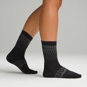 Lululemon Team Canada Women’s Power Stride Crew Socks *COC Logo, Black, Medium